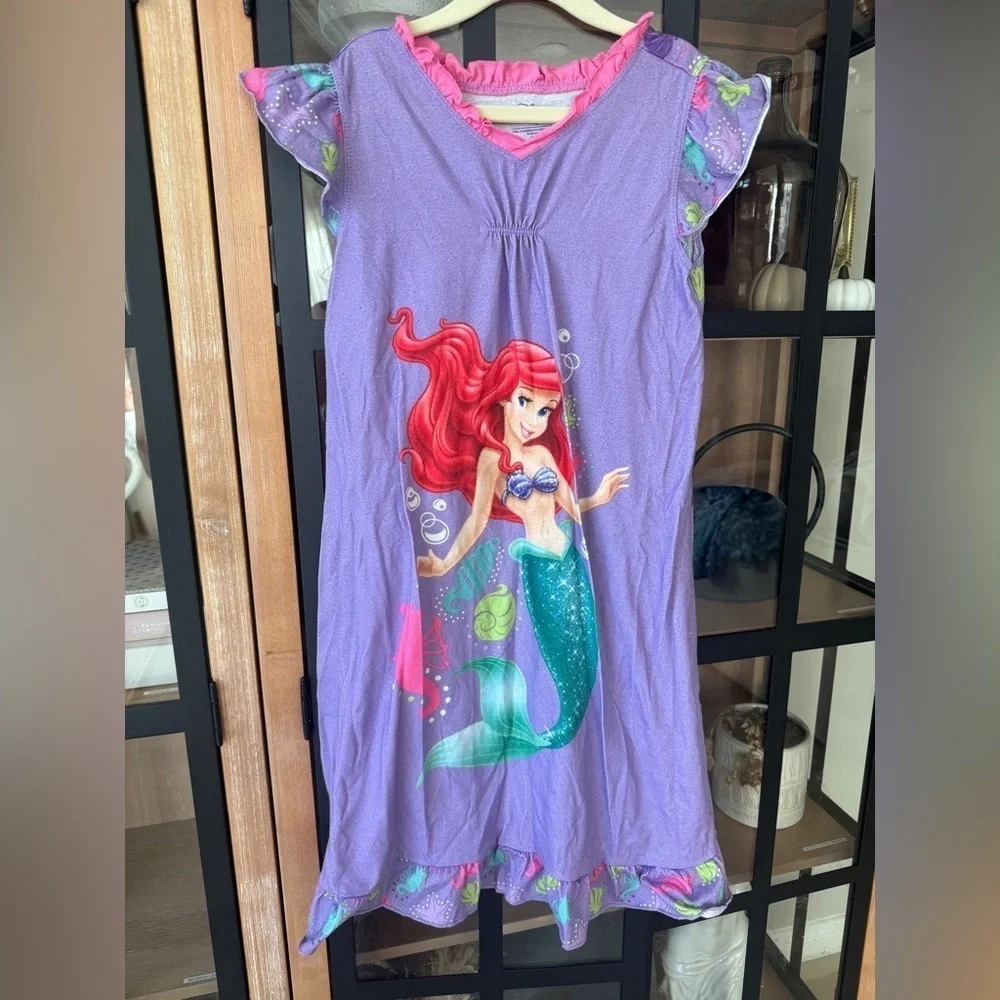 Vintage Disney Store Ariel dress Little Mermaid nightgown girls ruffle princess